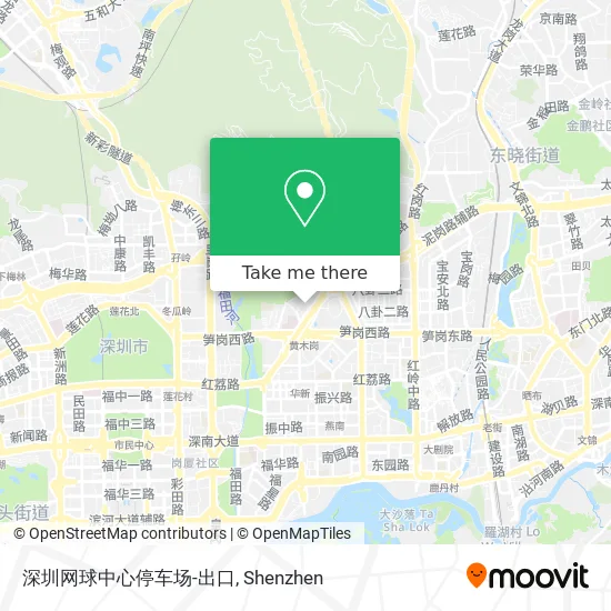 深圳网球中心停车场-出口 map