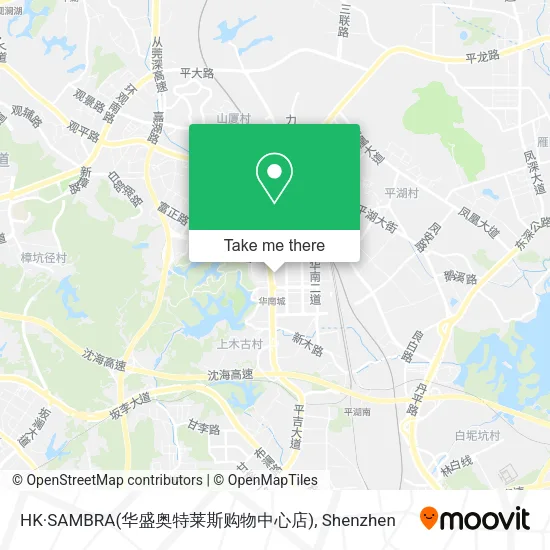 HK·SAMBRA(华盛奥特莱斯购物中心店) map