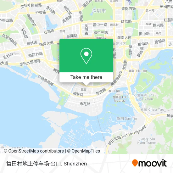 益田村地上停车场-出口 map