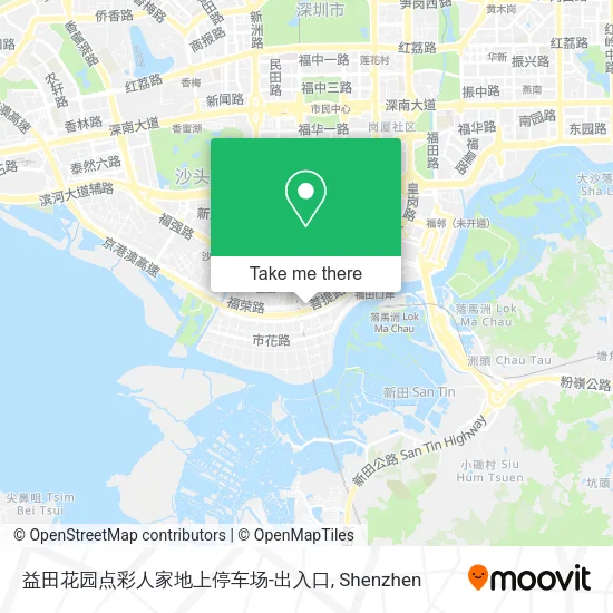 益田花园点彩人家地上停车场-出入口 map