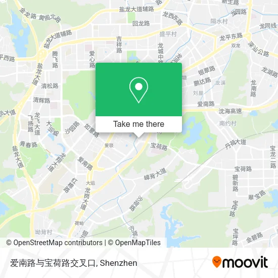 爱南路与宝荷路交叉口 map