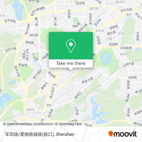 军田路/爱南路辅路(路口) map