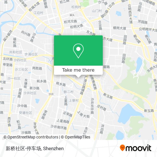 新桥社区-停车场 map