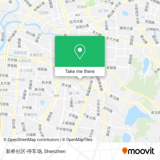 新桥社区-停车场 map