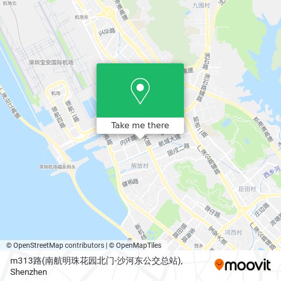 m313路(南航明珠花园北门-沙河东公交总站) map