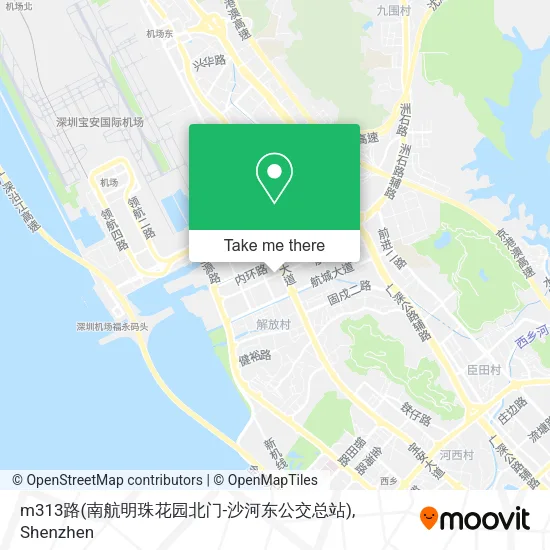 m313路(南航明珠花园北门-沙河东公交总站) map