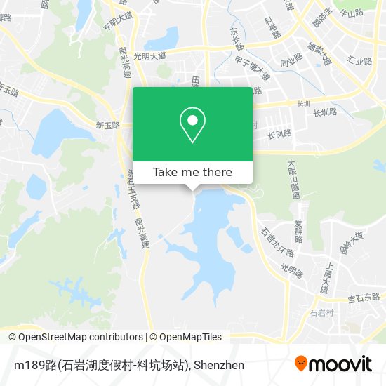 m189路(石岩湖度假村-料坑场站) map