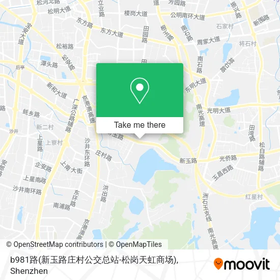 b981路(新玉路庄村公交总站-松岗天虹商场) map