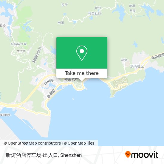 听涛酒店停车场-出入口 map