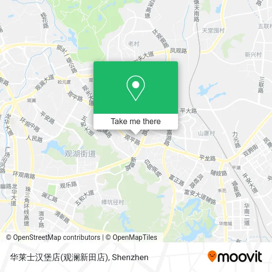 华莱士汉堡店(观澜新田店) map