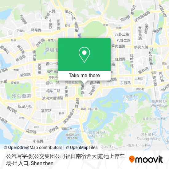 公汽写字楼(公交集团公司福田南宿舍大院)地上停车场-出入口 map