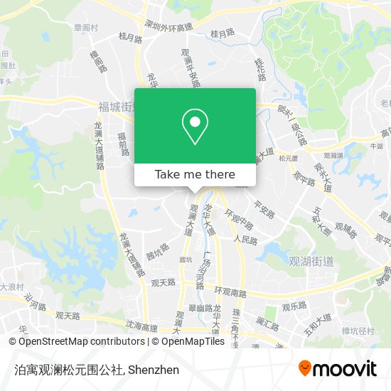 泊寓观澜松元围公社 map