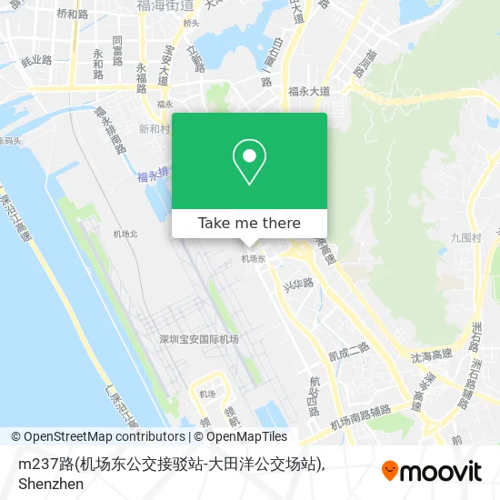 m237路(机场东公交接驳站-大田洋公交场站) map