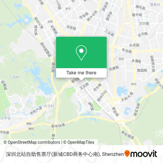 深圳北站自助售票厅(新城CBD商务中心南) map