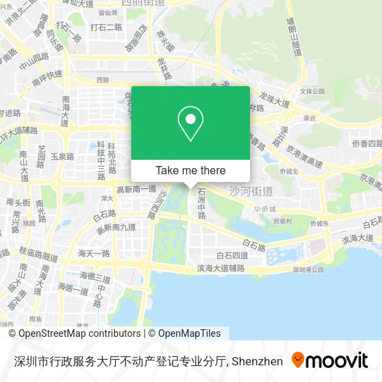 深圳市行政服务大厅不动产登记专业分厅 map