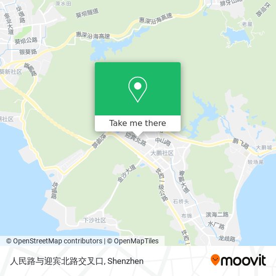 人民路与迎宾北路交叉口 map