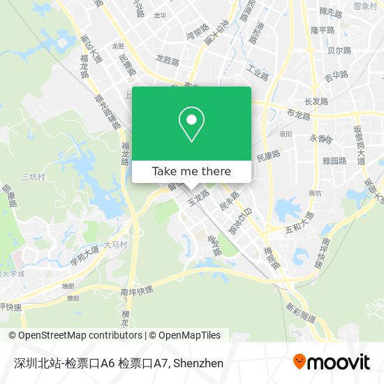 深圳北站-检票口A6 检票口A7 map