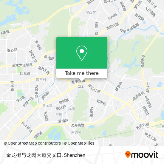 金龙街与龙岗大道交叉口 map