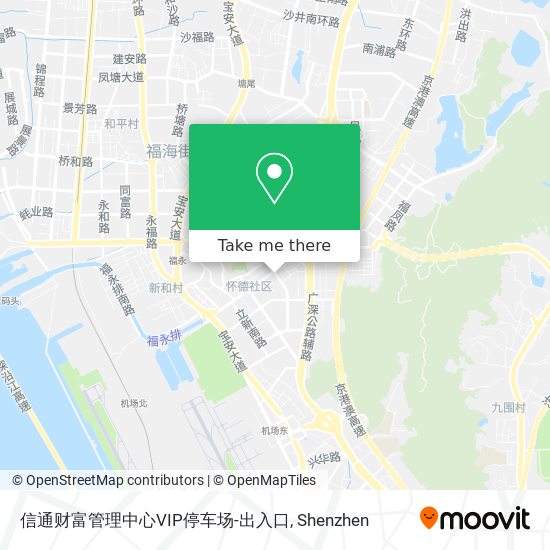 信通财富管理中心VIP停车场-出入口 map