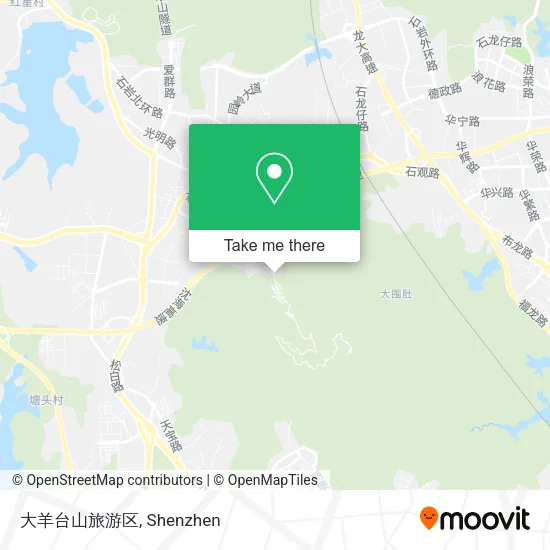 大羊台山旅游区 map