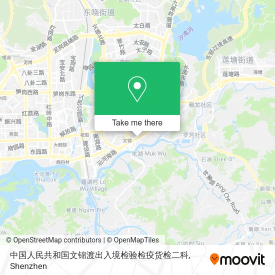 中国人民共和国文锦渡出入境检验检疫货检二科 map