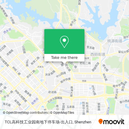 TCL高科技工业园南地下停车场-出入口 map