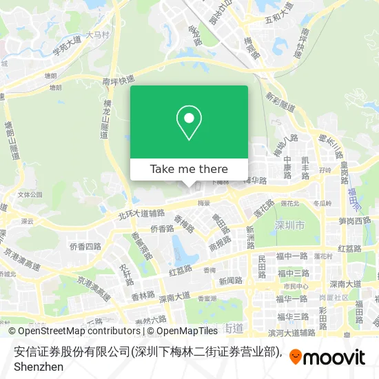 安信证券股份有限公司(深圳下梅林二街证券营业部) map
