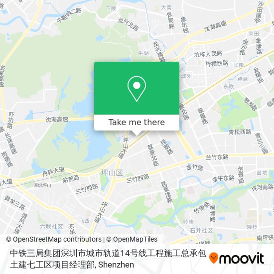 中铁三局集团深圳市城市轨道14号线工程施工总承包土建七工区项目经理部 map