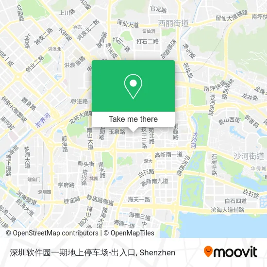 深圳软件园一期地上停车场-出入口 map