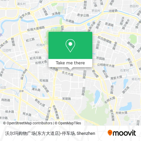 沃尔玛购物广场(东方大道店)-停车场 map