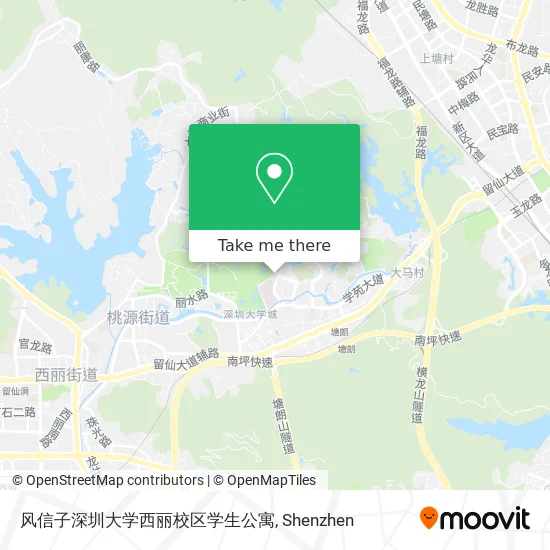 风信子深圳大学西丽校区学生公寓 map