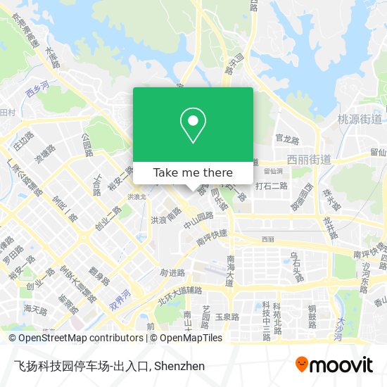 飞扬科技园停车场-出入口 map