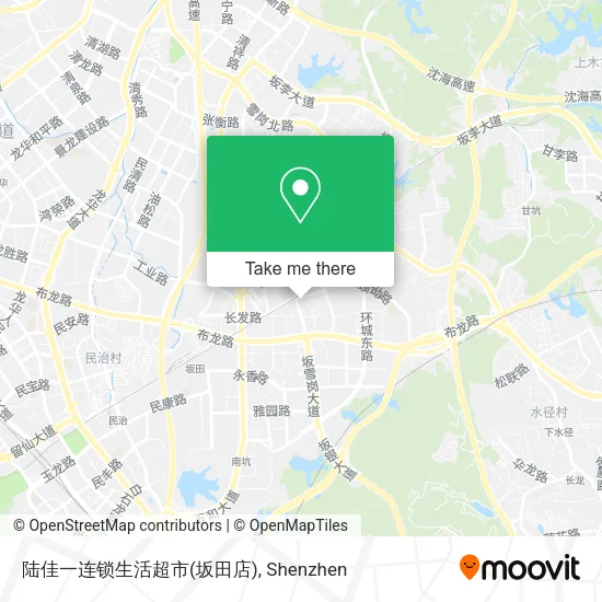 陆佳一连锁生活超市(坂田店) map