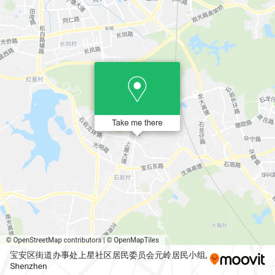 宝安区街道办事处上星社区居民委员会元岭居民小组 map