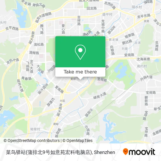 菜鸟驿站(蒲排北9号如意苑宏科电脑店) map