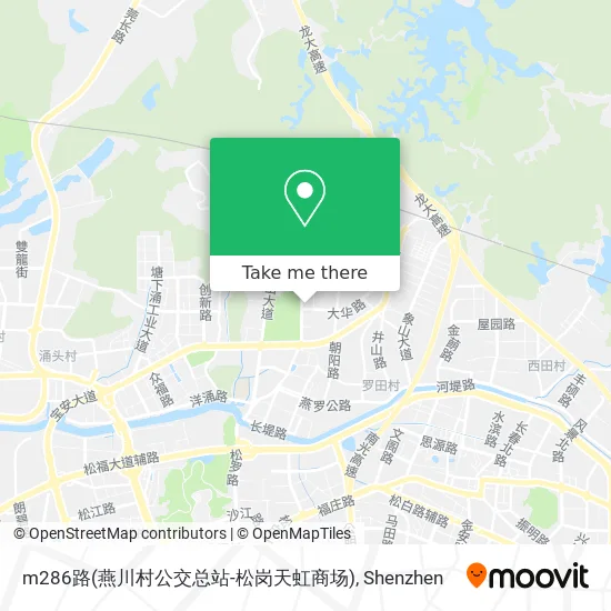 m286路(燕川村公交总站-松岗天虹商场) map