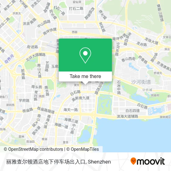 丽雅查尔顿酒店地下停车场出入口 map