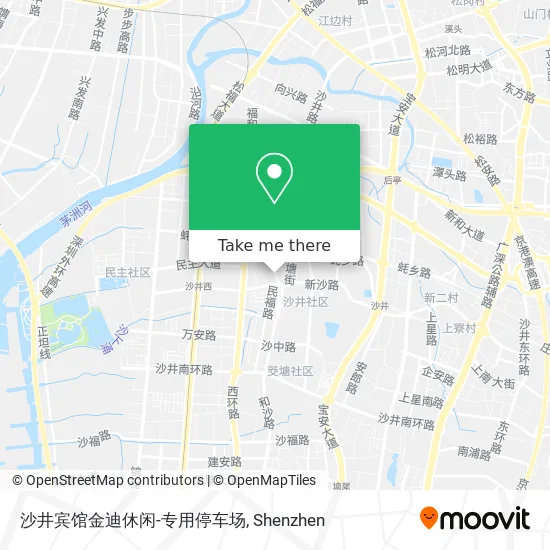 沙井宾馆金迪休闲-专用停车场 map