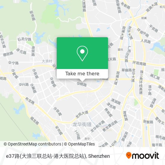 e37路(大浪三联总站-港大医院总站) map