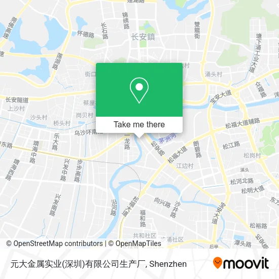 元大金属实业(深圳)有限公司生产厂 map
