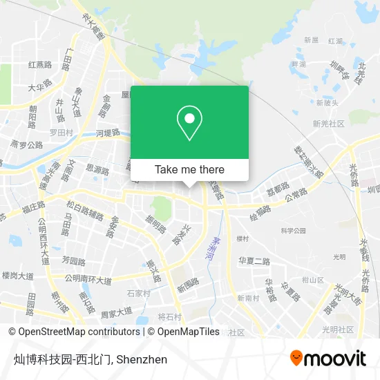 灿博科技园-西北门 map