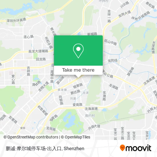 鹏诚·摩尔城停车场-出入口 map