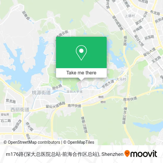 m176路(深大总医院总站-前海合作区总站) map