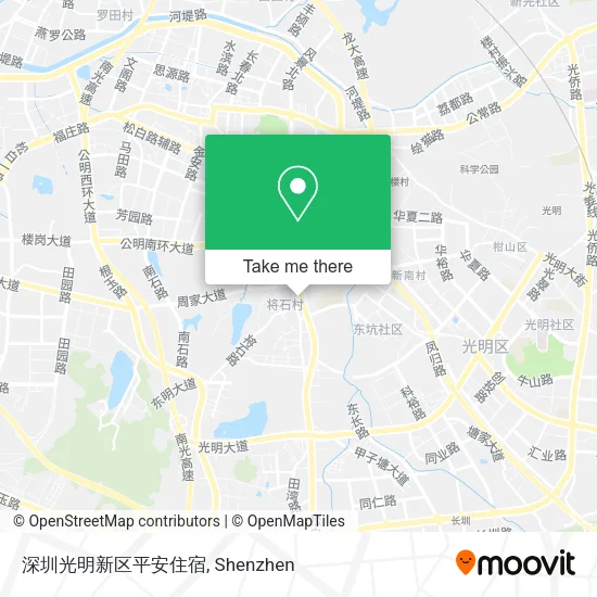 深圳光明新区平安住宿 map