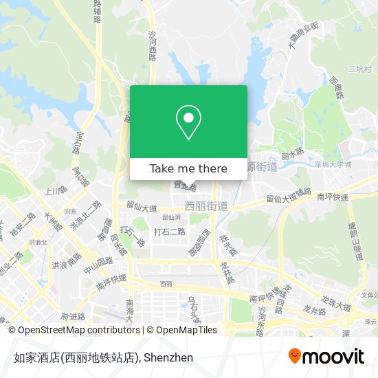 如家酒店(西丽地铁站店) map