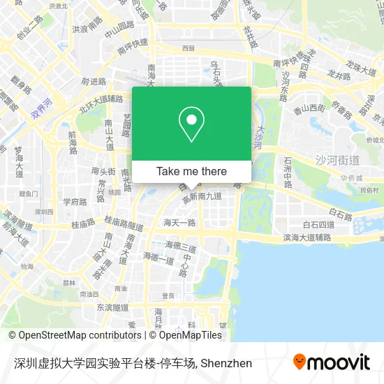 深圳虚拟大学园实验平台楼-停车场 map
