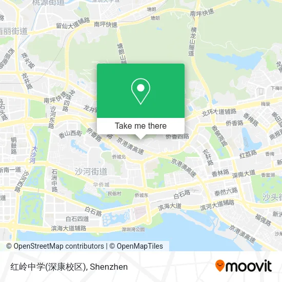 红岭中学(深康校区) map