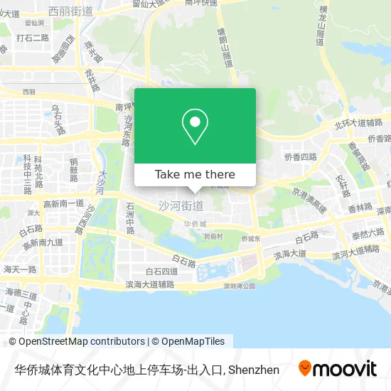 华侨城体育文化中心地上停车场-出入口 map
