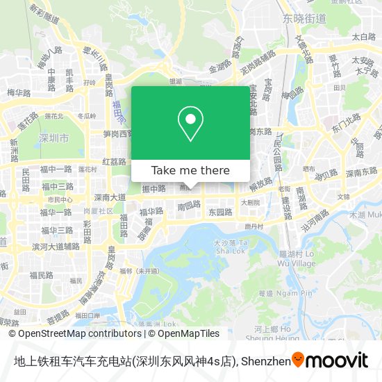 地上铁租车汽车充电站(深圳东风风神4s店) map