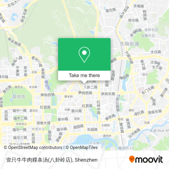 壹只牛牛肉粿条汤(八卦岭店) map